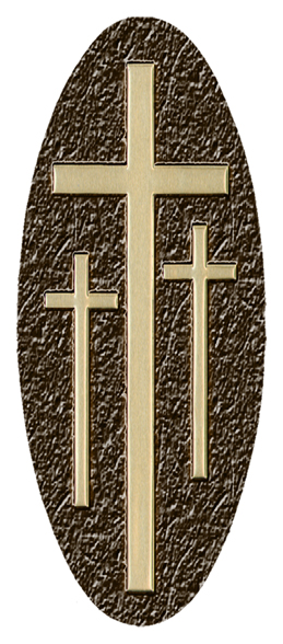 438 DA18 517 BZ GD 3 Crosses Bronze Gold